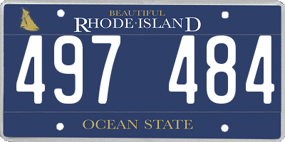 RI license plate 497484