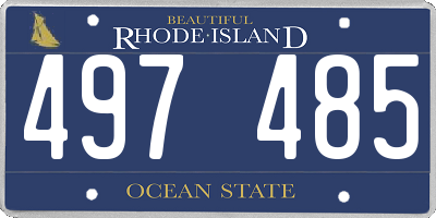 RI license plate 497485