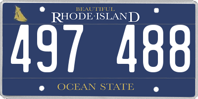 RI license plate 497488