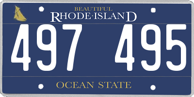 RI license plate 497495