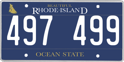 RI license plate 497499