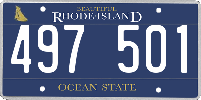 RI license plate 497501