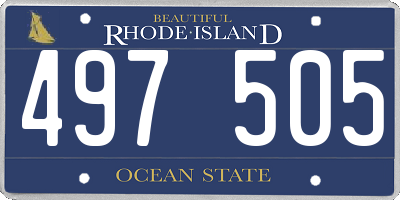 RI license plate 497505