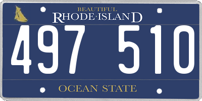 RI license plate 497510