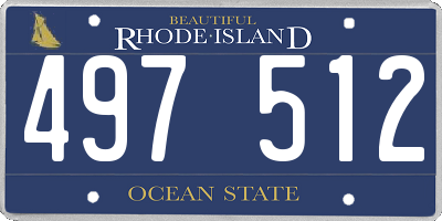 RI license plate 497512