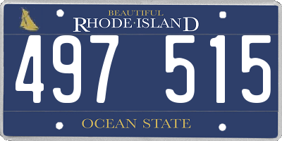 RI license plate 497515