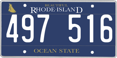 RI license plate 497516
