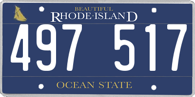 RI license plate 497517