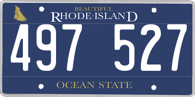 RI license plate 497527