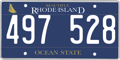 RI license plate 497528