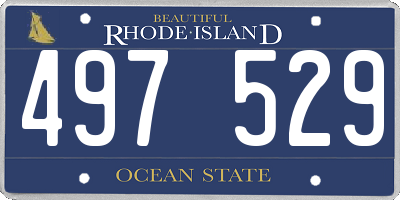 RI license plate 497529