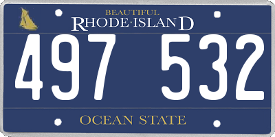RI license plate 497532