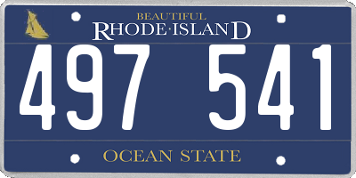 RI license plate 497541