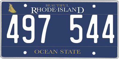 RI license plate 497544