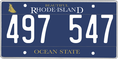 RI license plate 497547