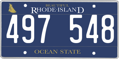 RI license plate 497548