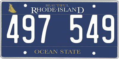 RI license plate 497549
