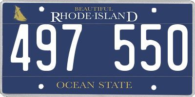 RI license plate 497550