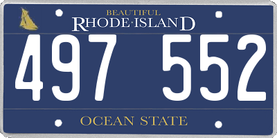 RI license plate 497552