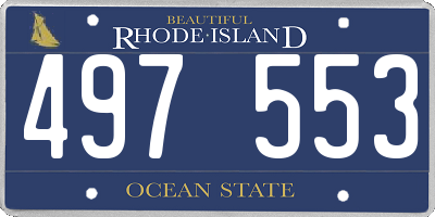 RI license plate 497553