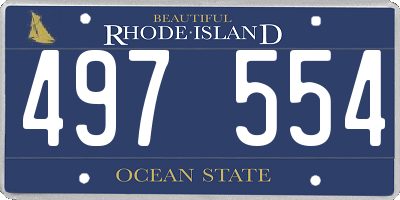RI license plate 497554