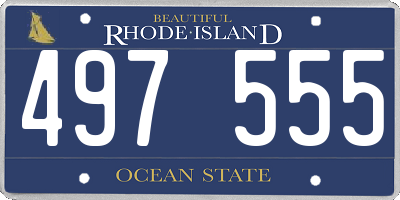 RI license plate 497555