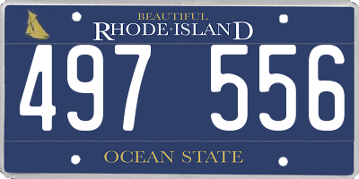 RI license plate 497556