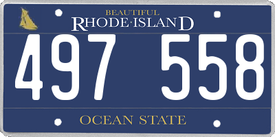 RI license plate 497558