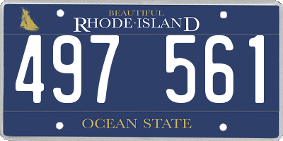 RI license plate 497561