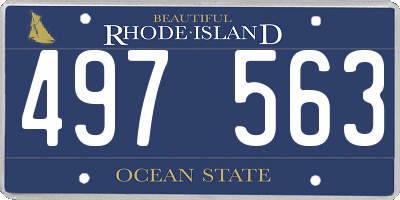 RI license plate 497563