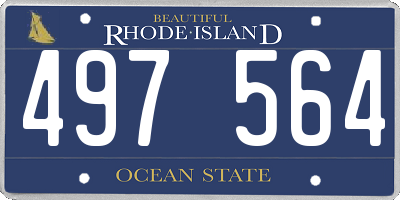 RI license plate 497564