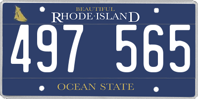 RI license plate 497565