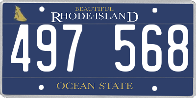 RI license plate 497568