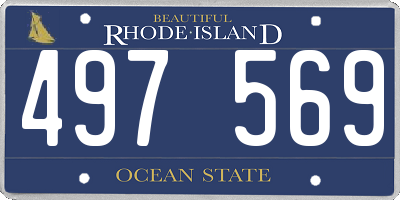 RI license plate 497569
