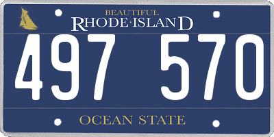 RI license plate 497570