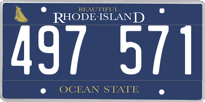RI license plate 497571