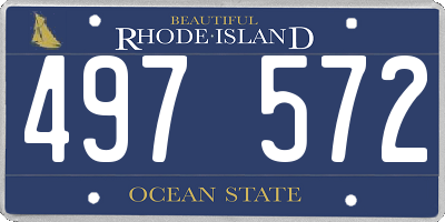 RI license plate 497572