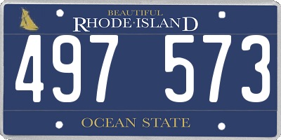 RI license plate 497573