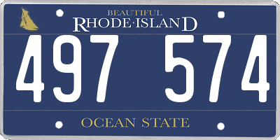 RI license plate 497574