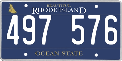 RI license plate 497576