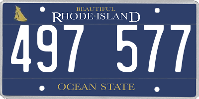 RI license plate 497577