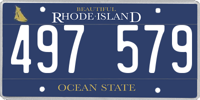 RI license plate 497579
