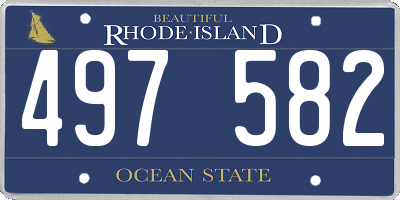RI license plate 497582