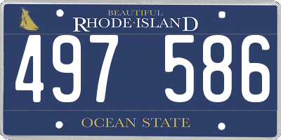 RI license plate 497586