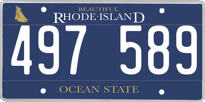 RI license plate 497589