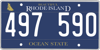 RI license plate 497590