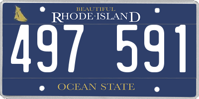 RI license plate 497591
