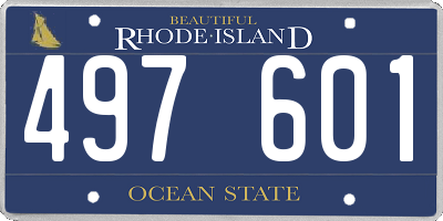 RI license plate 497601