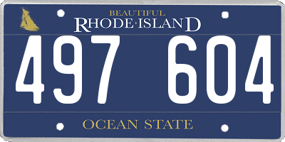 RI license plate 497604