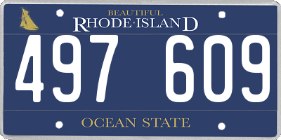 RI license plate 497609